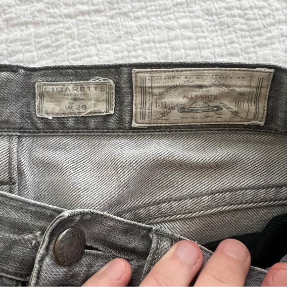 All Saints Cigarette Fit Gray Jeans - Picture 3 of 4
